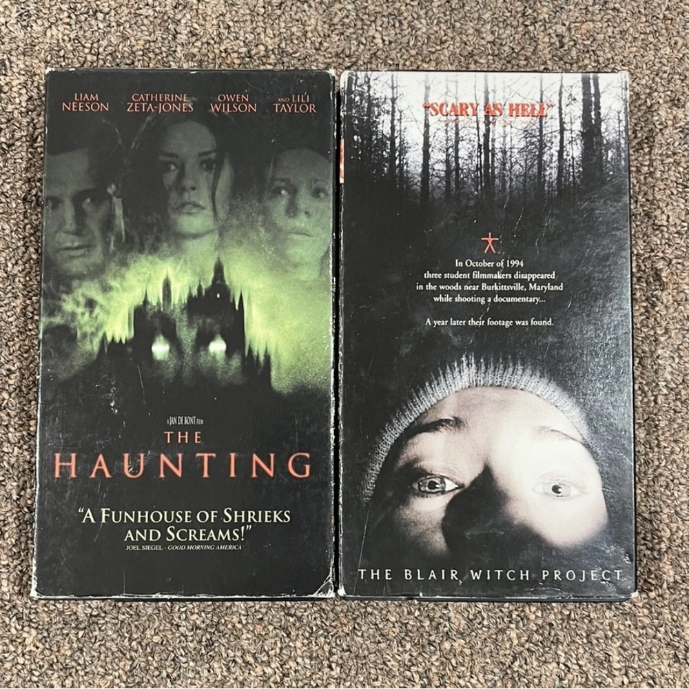 Lot Of 2 VHS Horror Movies. The Blair Witch Project & The Haunting. 14a. Look!!